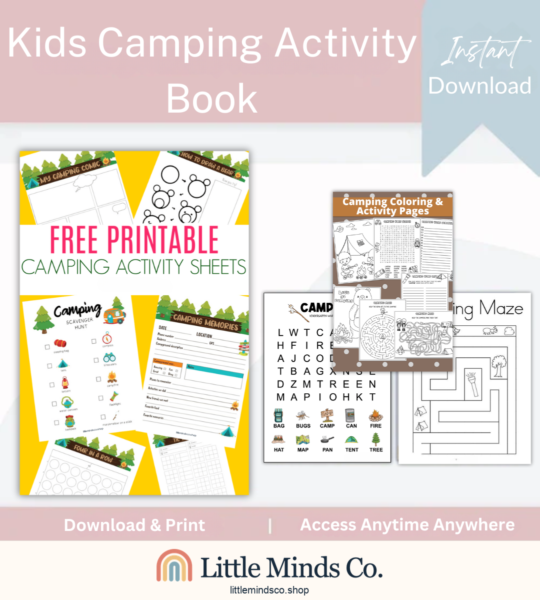 Kids Camping Activity Book