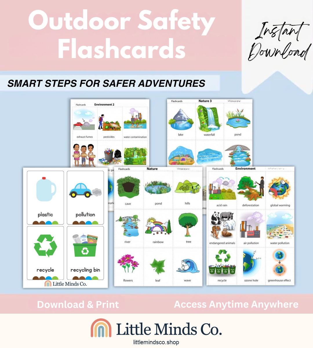 Outdoor Safety Flashcards for Kids