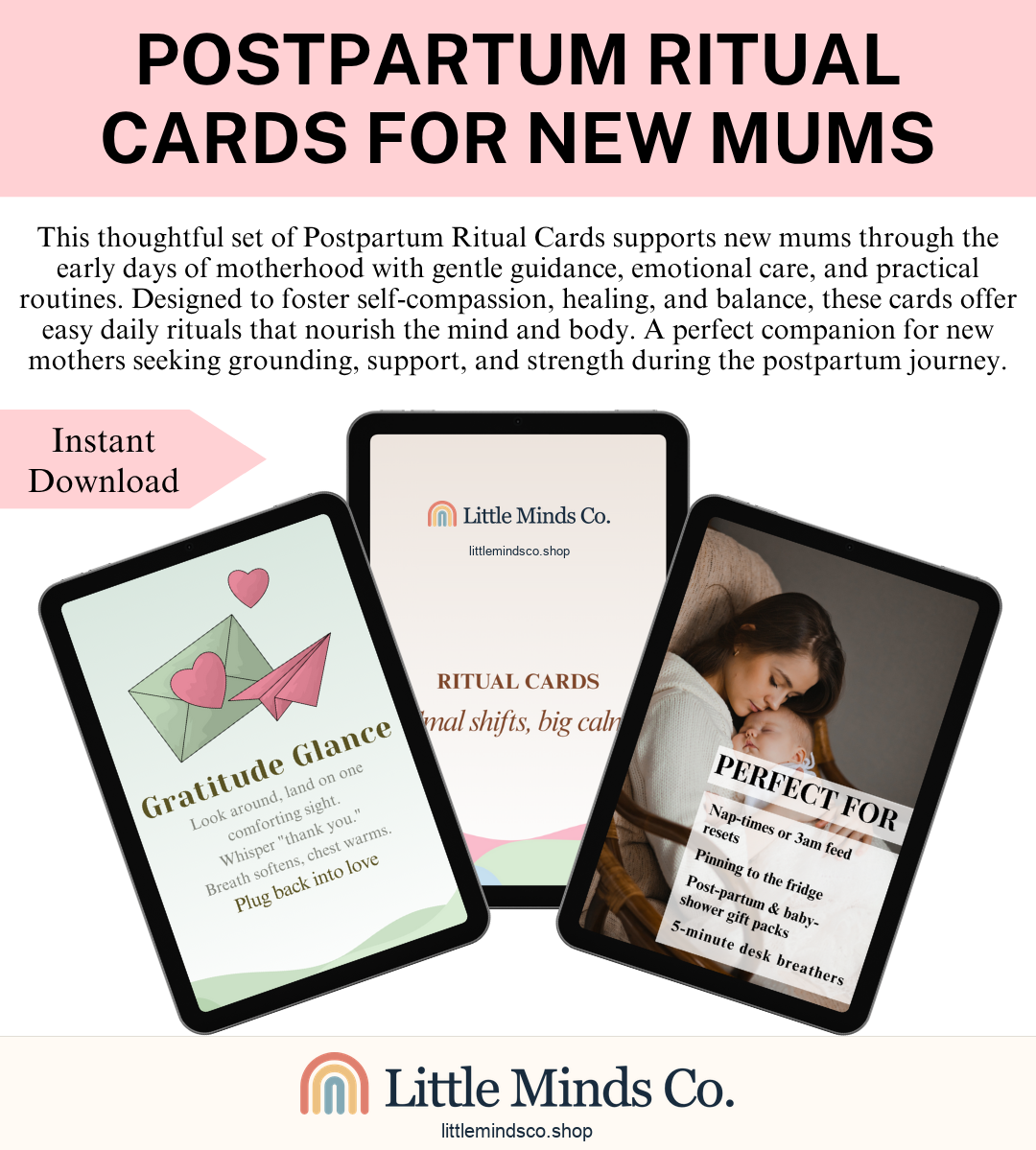 Postpartum Ritual Cards for New Moms