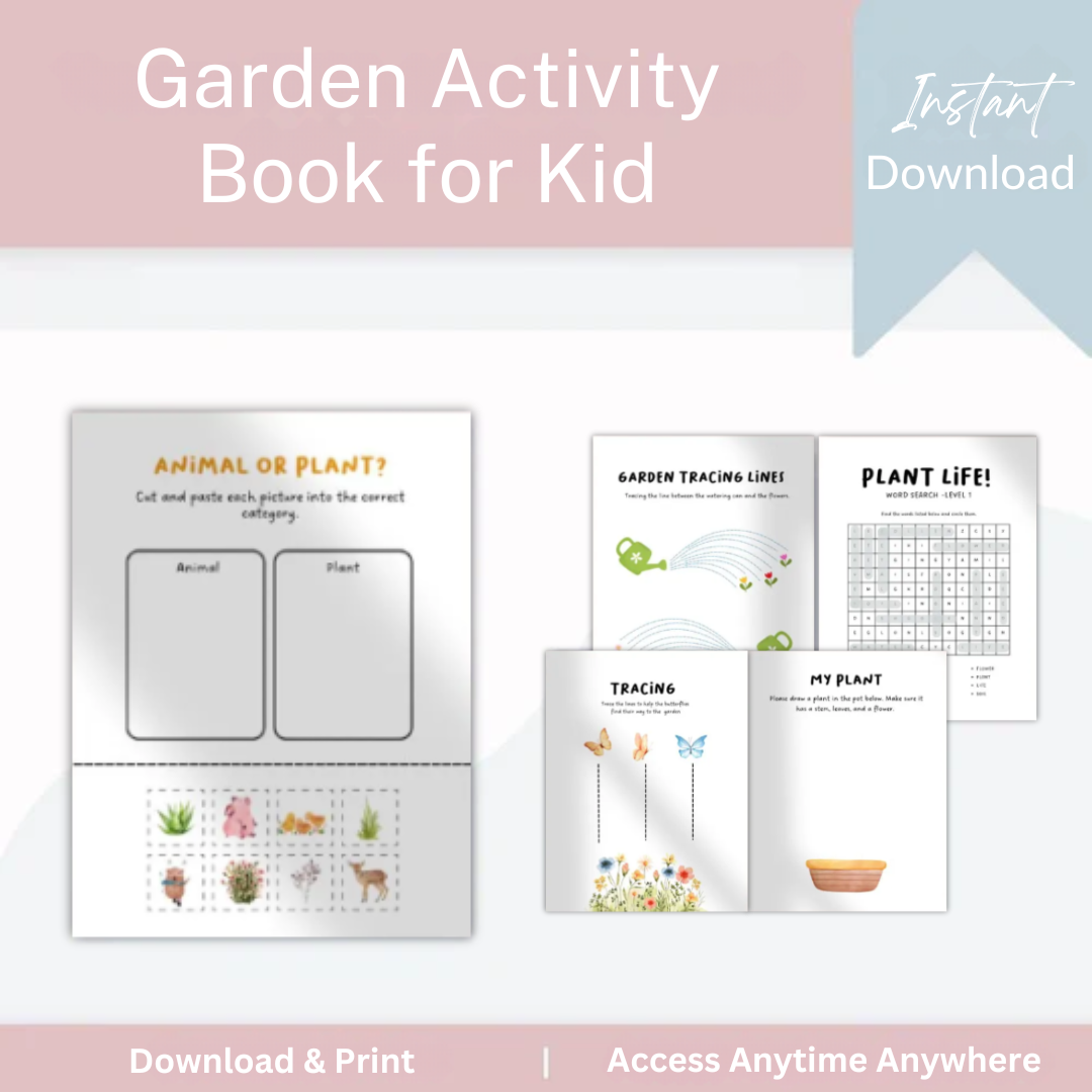 Garden Activity Book for Kids