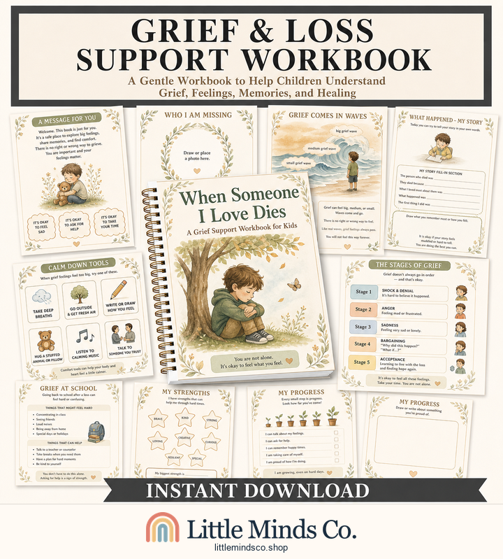 Grief & Loss Support Workbook for kids